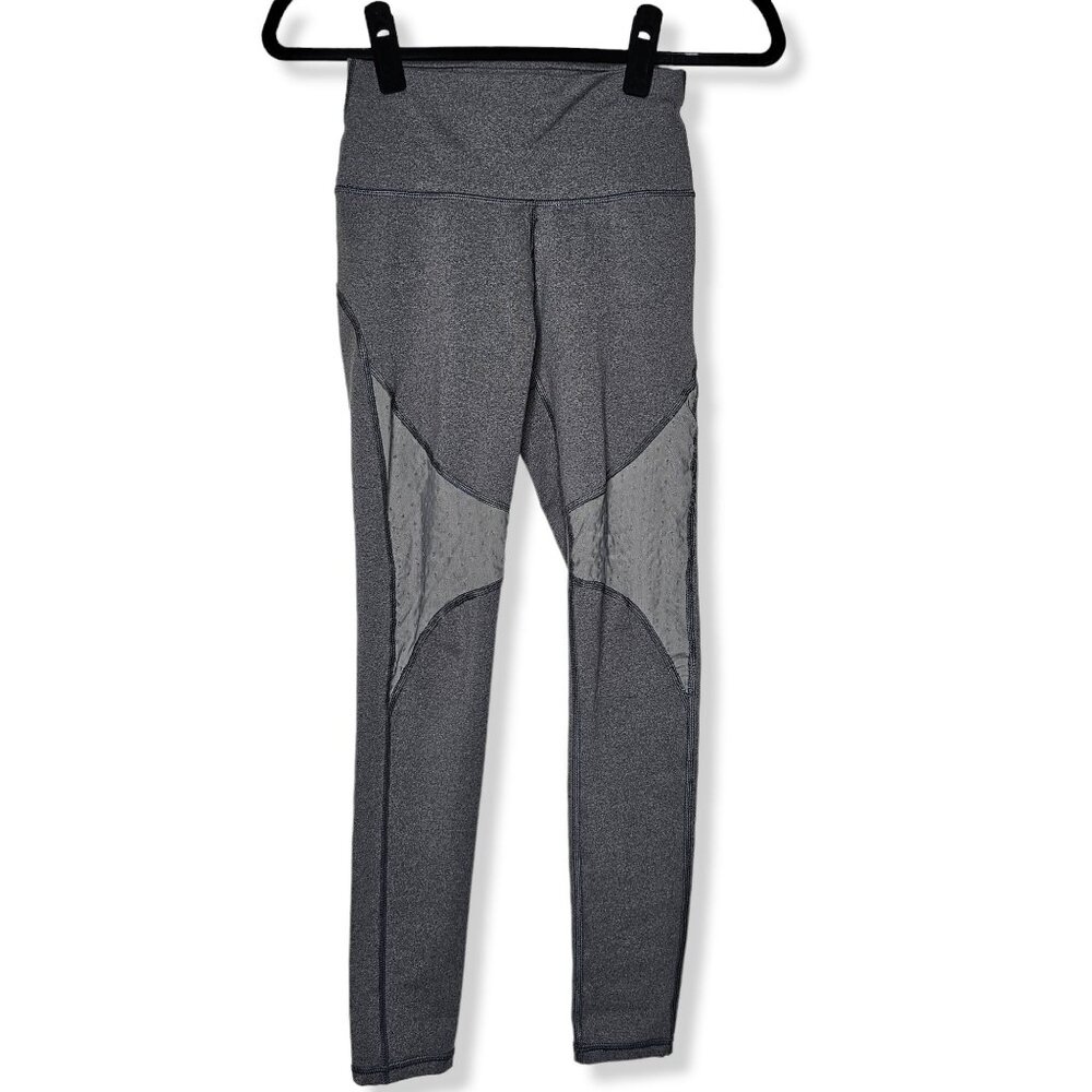 ⚡️Aerie Chill Play Move Size XS Grey Athletic Leggings Mesh Panel